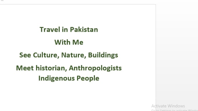 Gig Preview - Guide you to travel in pakistan