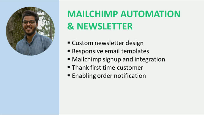 Gig Preview - Set up mailchimp automation, email autoresponder, newsletter