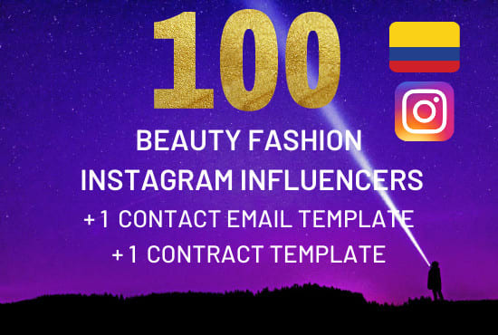 Gig Preview - Give you 100 colombian influencers on instagram