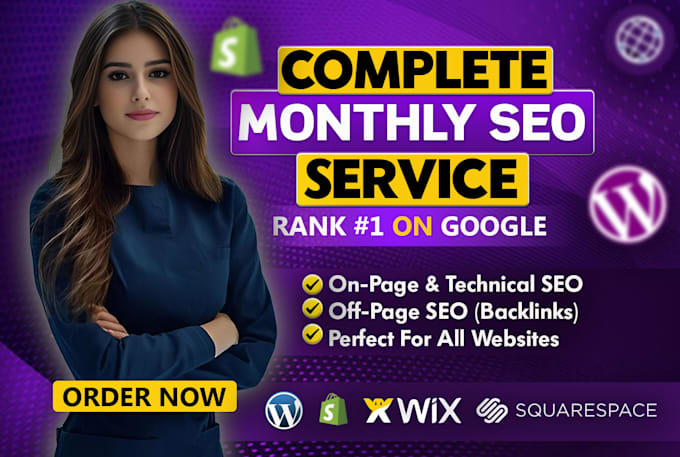 Gig Preview - Do complete monthly seo service for google top ranking