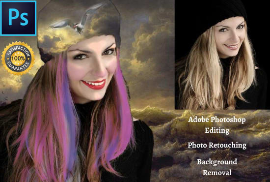 Gig Preview - Do adobe photoshop editing, background removal and photo retouching