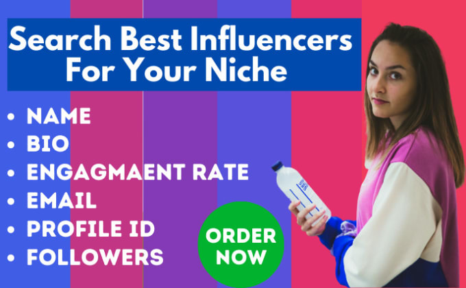 Gig Preview - Search best instagram influencer for your niche