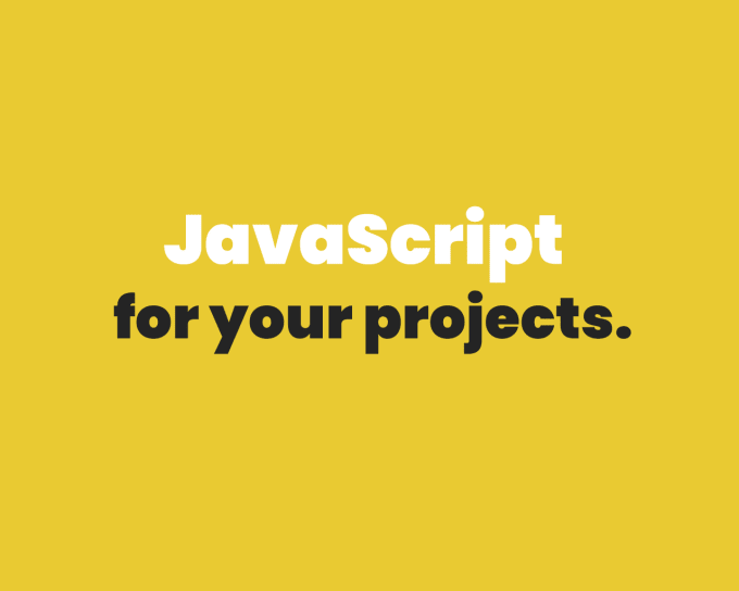 Gig Preview - Write javascript applications for you