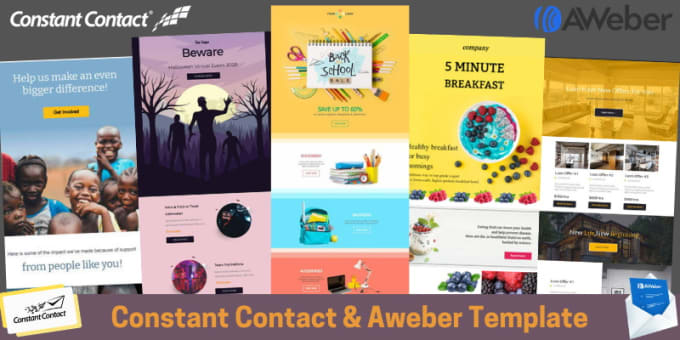 Gig Preview - Design attractive constant contact, aweber email template