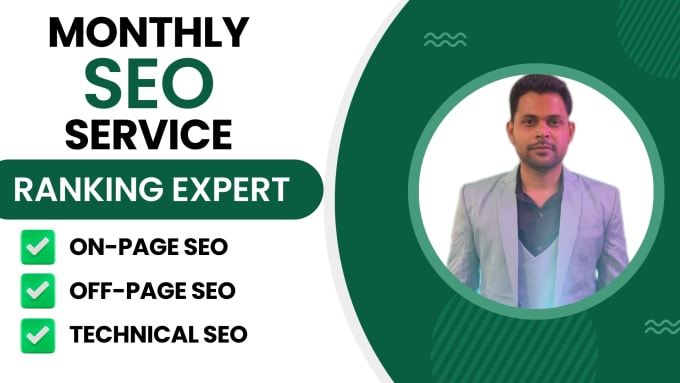 Gig Preview - Complete monthly SEO service package for google ranking