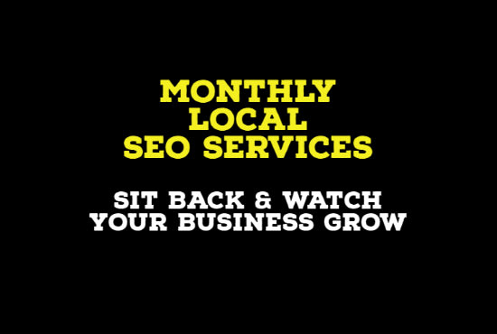 Gig Preview - Be your monthly local seo company to rank you in your city