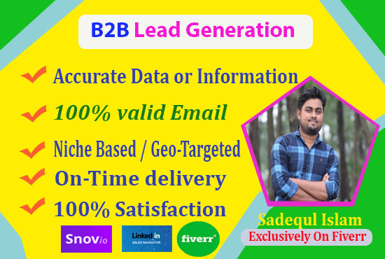 Gig Preview - Do b2b lead generation with verified email list building