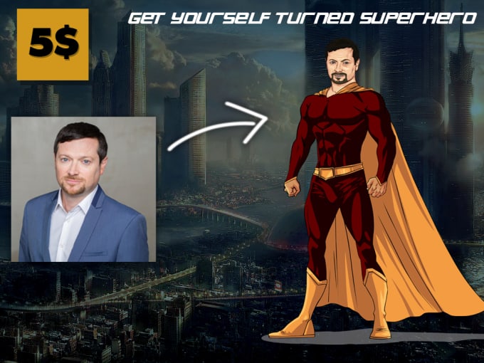 Gig Preview - Draw your superhero cartoon portrait from photo