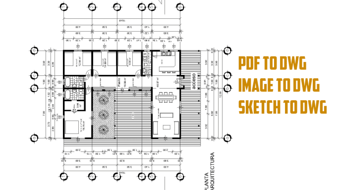 Gig Preview - Draw, redraw floor plan, and convert pdf, images and sketch to autocad drawing