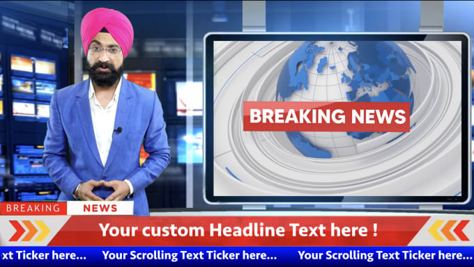 Gig Preview - Be breaking news anchor for promotional video, happy birthday message