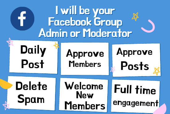 Gig Preview - Your facebook group or page admin or moderator