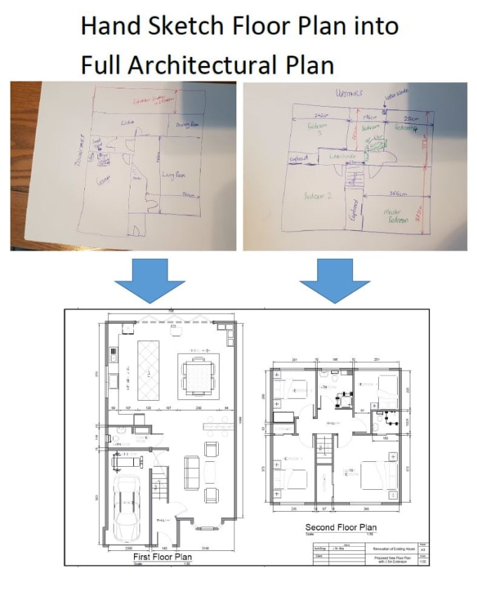 Gig Preview - Convert pdf, sketch, or image drawing to autocad dwg