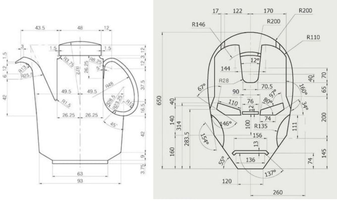 Gig Preview - Design 2d drawings using autocad