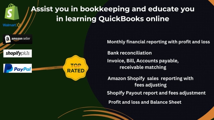 Gig Preview - Assist you in bookkeeping and educate you in learning quickbooks online