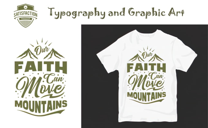 Gig Preview - Create a custom typographic t shirt and graphic tshirt design