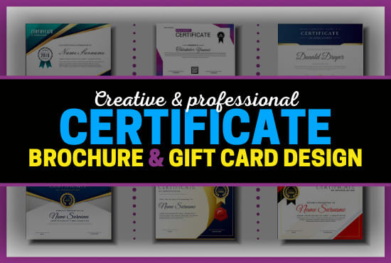 Gig Preview - Design certificate, gift voucher, coupon, invitation, loyalty, thank you cards