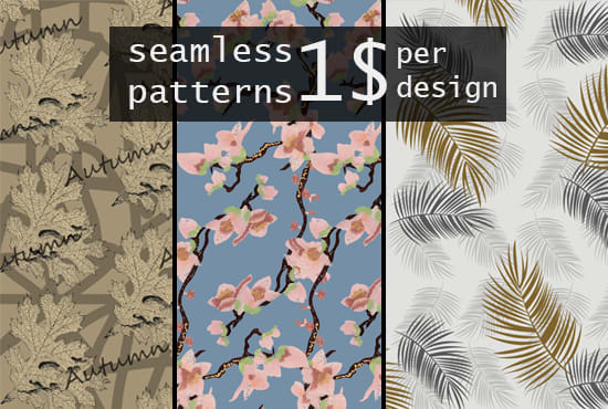 Gig Preview - Create seamless patterns for you in just 24 hours