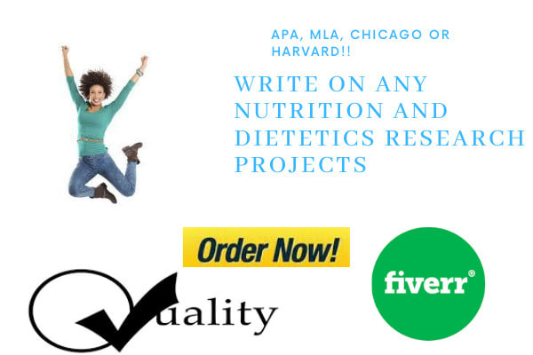 Gig Preview - Write research projects on nutrition and dietetics