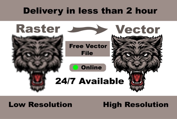 Gig Preview - Convert logo, the image in vector with free ai file