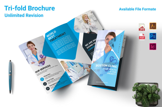 Gig Preview - Design medical corporate business brochure flyers catalog poster