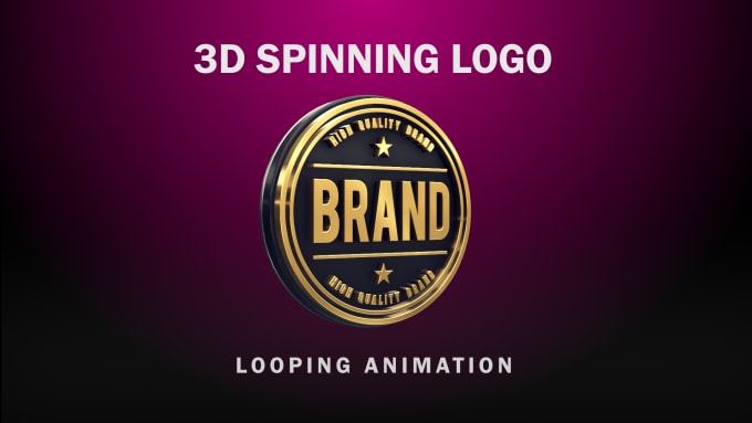 Make 3d rotating text, 3d spinning logo gif animation video by Ratan_bd