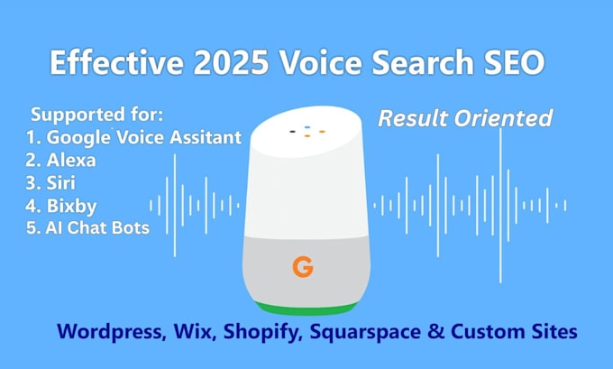 Gig Preview - Do 2025 voice search SEO optimization for any website