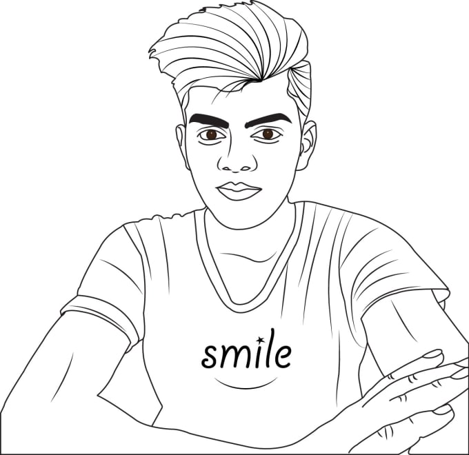 Gig Preview - Create black and white line art illustration from your image