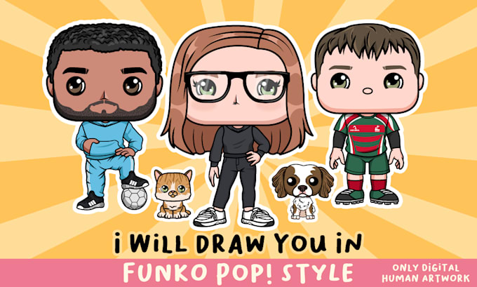 Gig Preview - Draw a funko pop style portrait of you or your mascot