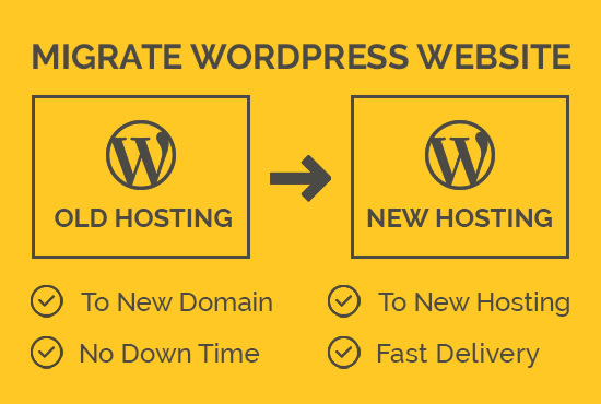 Gig Preview - Migrate your wordpress website to new hosting in 24 hours