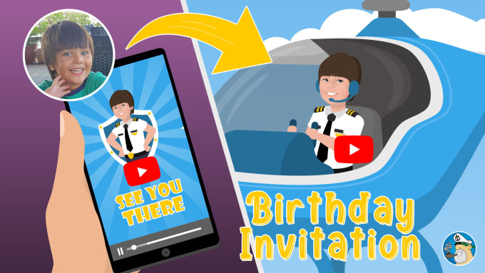 Gig Preview - Make the birthday cartoon invitation