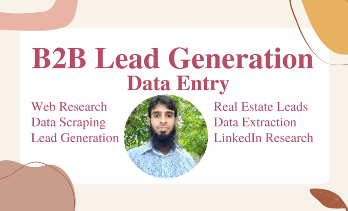 Gig Preview - Do data entry, b2b lead generation, web research, data extraction, data mining