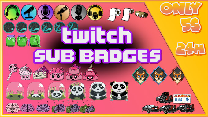 Gig Preview - Create amazing custom sub badge for your twitch