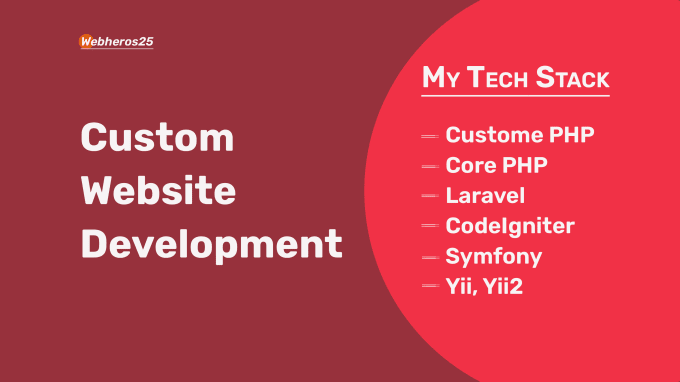 Bestseller - develop custom website using PHP laravel, codeigniter, yii full stack developer