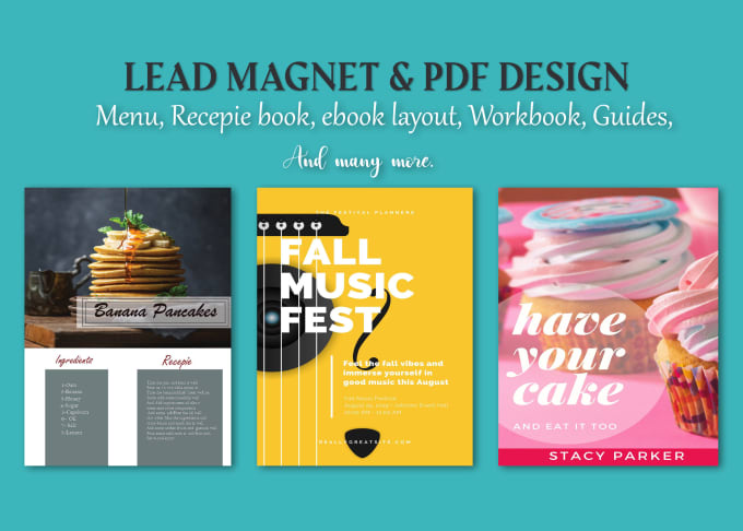 Gig Preview - Design workbook, lead magnet , ebook layout and other pdf