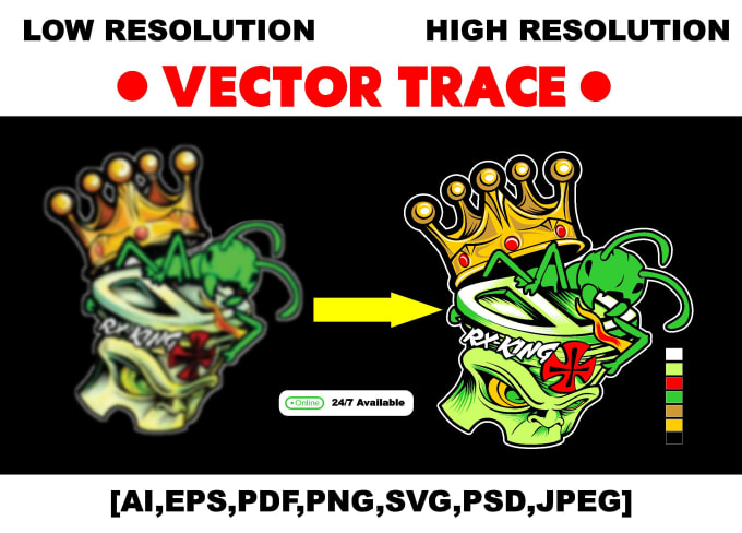 Gig Preview - Vector trace, convert logo or image in vector file high resolution