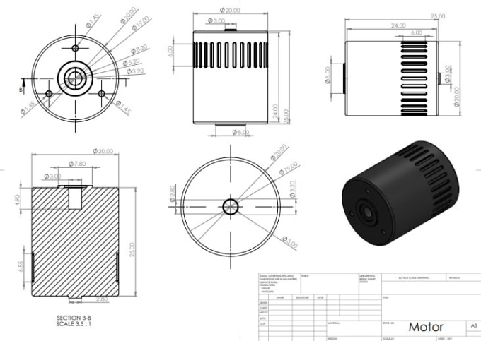 Gig Preview - Create 2d drawing of your product with solidworks and fusion 360