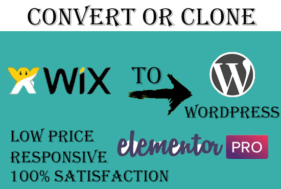 Gig Preview - Convert transfer or clone wix, figma, weebly, squarespace to wordpress website