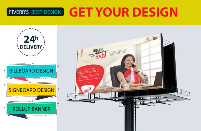 Gig Preview - Design billboard, roll up banner, door hanger, signboard for your business