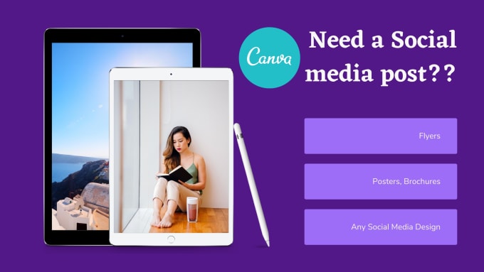 Gig Preview - Design anything in canva within 1 hour