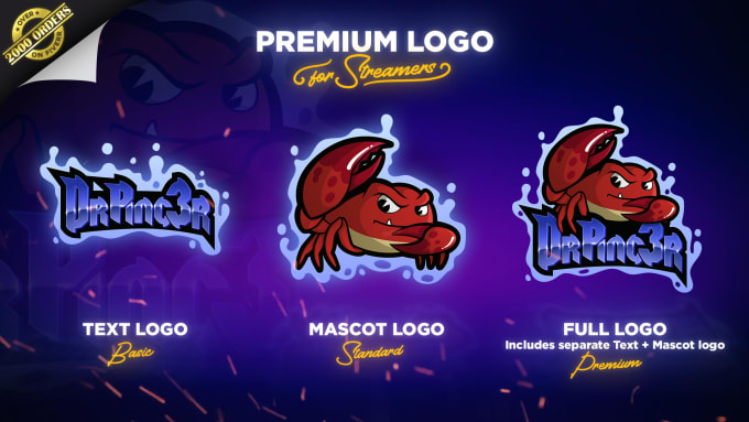 Gig Preview - Make an amazing twitch logo design for your channel or team