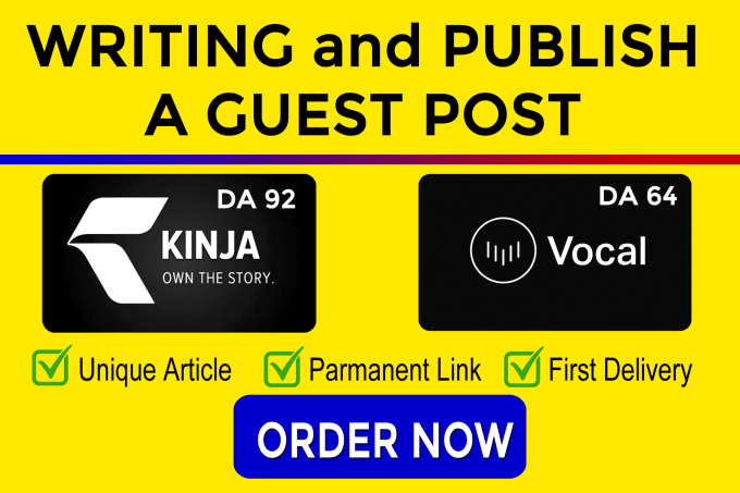 Bestseller - write and publish high da guest post link building on kinja, vocal media