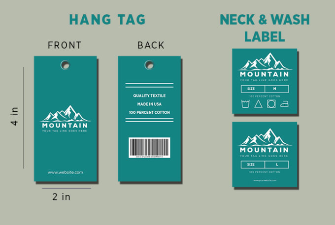 Gig Preview - Design clothing neck label, hangtag, and price tag within 12 hours