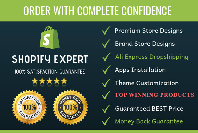 Gig Preview - Design 7 figure shopify website or shopify dropshipping store