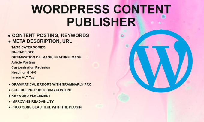 Gig Preview - Be your wordpress content publisher per article