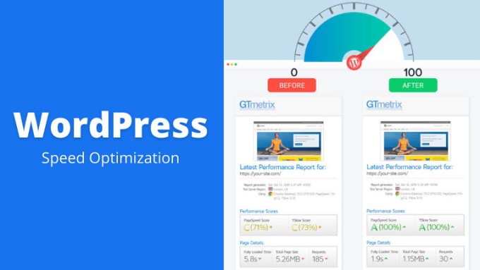 Gig Preview - Speed up wordpress site load time and improve gtmetrix score