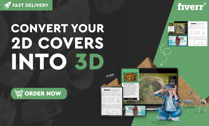 Gig Preview - Convert your 2d covers into 3d digital product bundle mockup