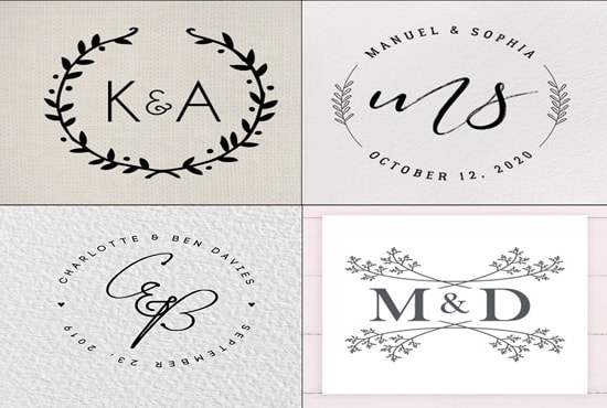 Gig Preview - Design wedding logo,wedding monogram,invitation or initials