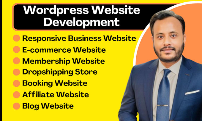 Gig Preview - Create wordpress website design and ecommerce website with wordpress woocommerce