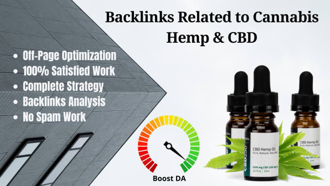 Gig Preview - Do cannabis related backlinks for top rank