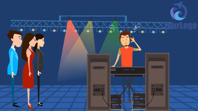 Gig Preview - Do dj for parties and weddings 2d animated promo video